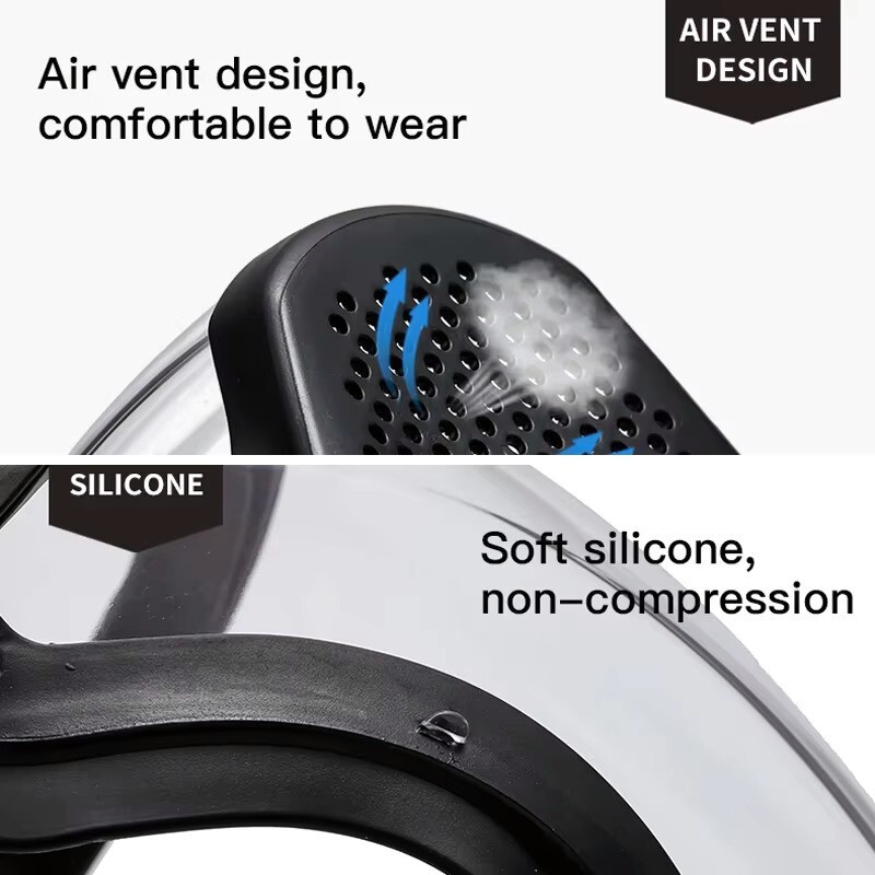 Full Face Paint Dust Shield Mask, Anti-Fog, Heavy Duty Safety Gear, Transparent