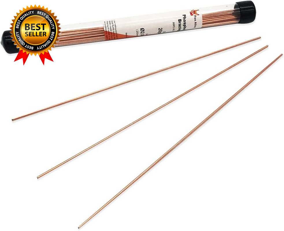 20Pcs Copper Brazing Rods Bcup-2 (5/64″) 2Mm Phosphorus round Self Fluxing