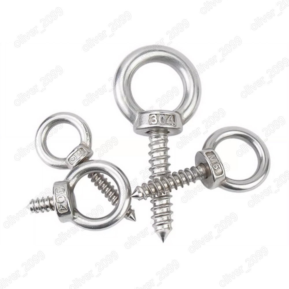 304 Stainless Steel Lifting Eye Bolt Self Tapping Screws M4 M5 M6 M8 M10 M12 M16