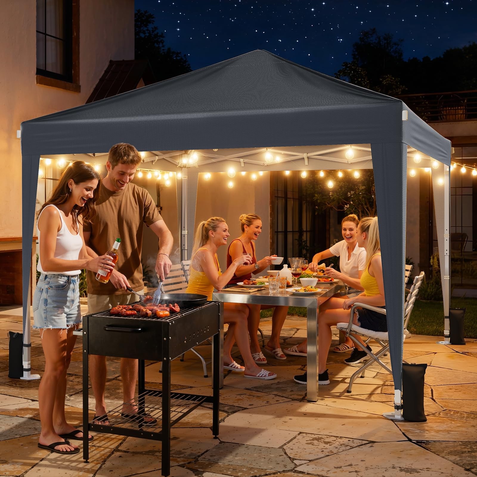 Vinabilia 10X10 Pop Up Canopy Sidewalls Instant Portable Canopy Tent Carry Bag