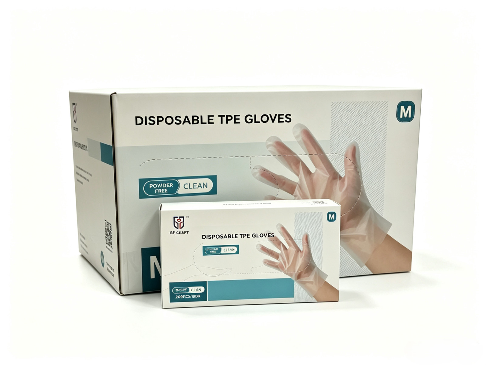2000PCS Disposable TPE Gloves 10 Boxes Powder Free Latex Free Clear Food Service