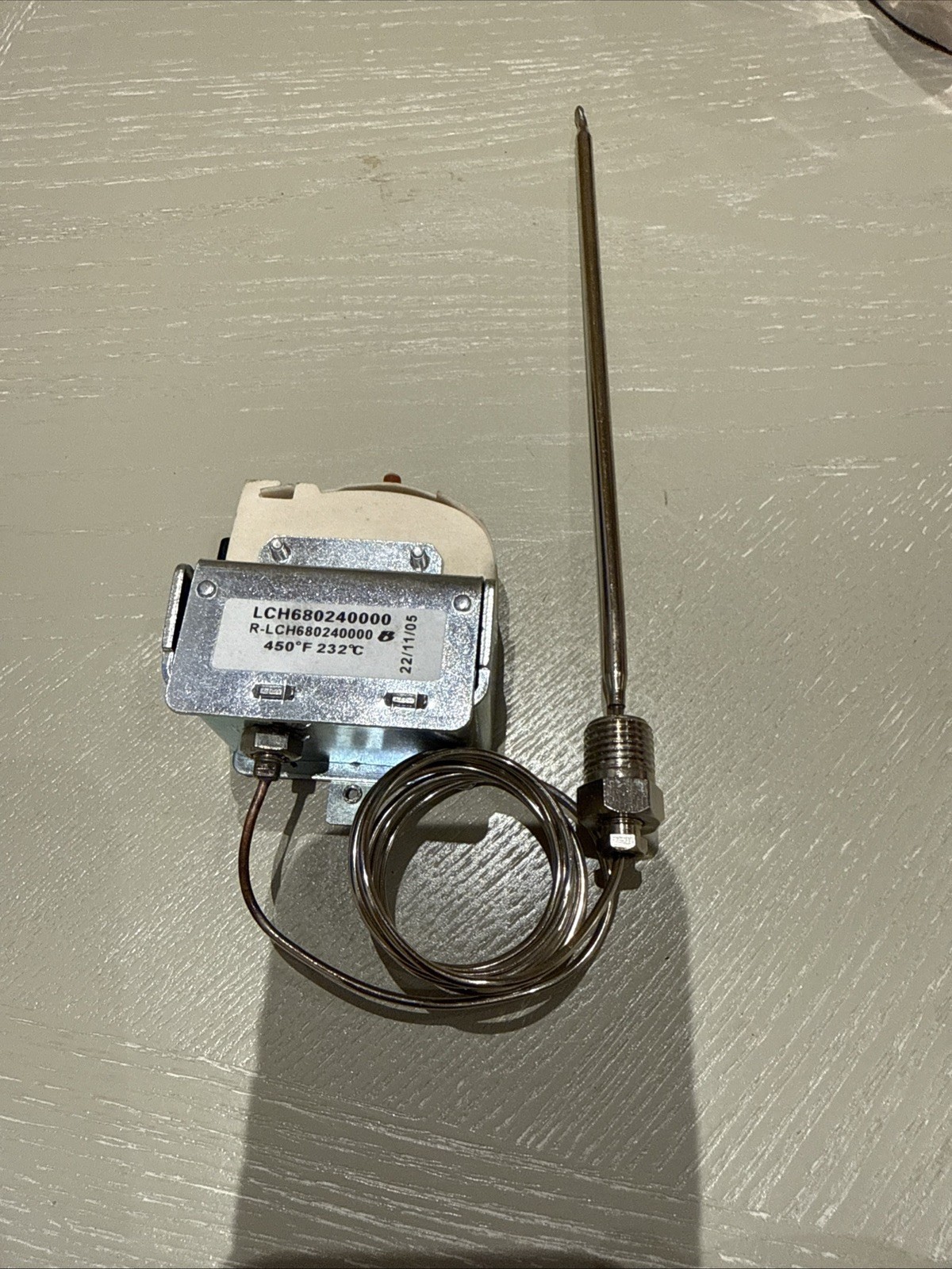 1 ROBERTSHAW LCH680240000 HIGH LIMIT SAFETY CUT OUT FRYER THERMOSTAT 232oC 450F