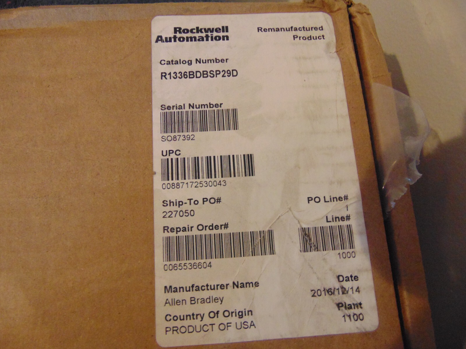 New / Unused ROCKWELL AUTOMATION ALLEN BRADLEY 1336-BDB-SP29D Revision 21