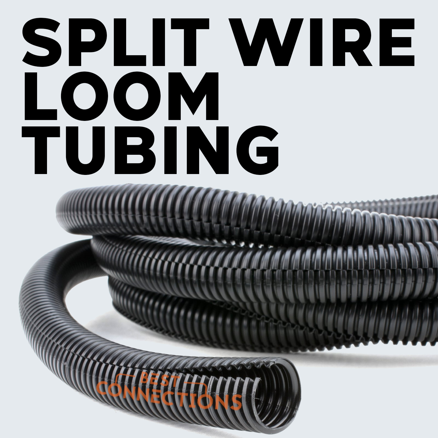 20 Ft Split Loom Combo 1/4″ 1/2″ 3/4″ Black Wire Harness W/ 7″ Cable Ties