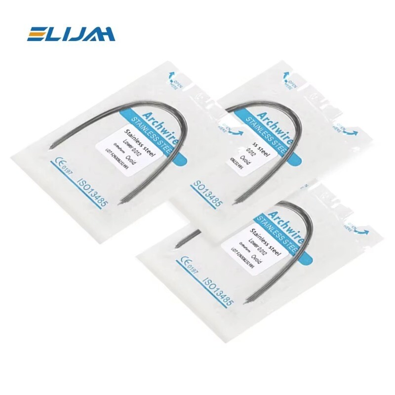 100pc Dental Orthodontic Arch Wire Stainless Steel Round Rectangular Ovoid-IN US
