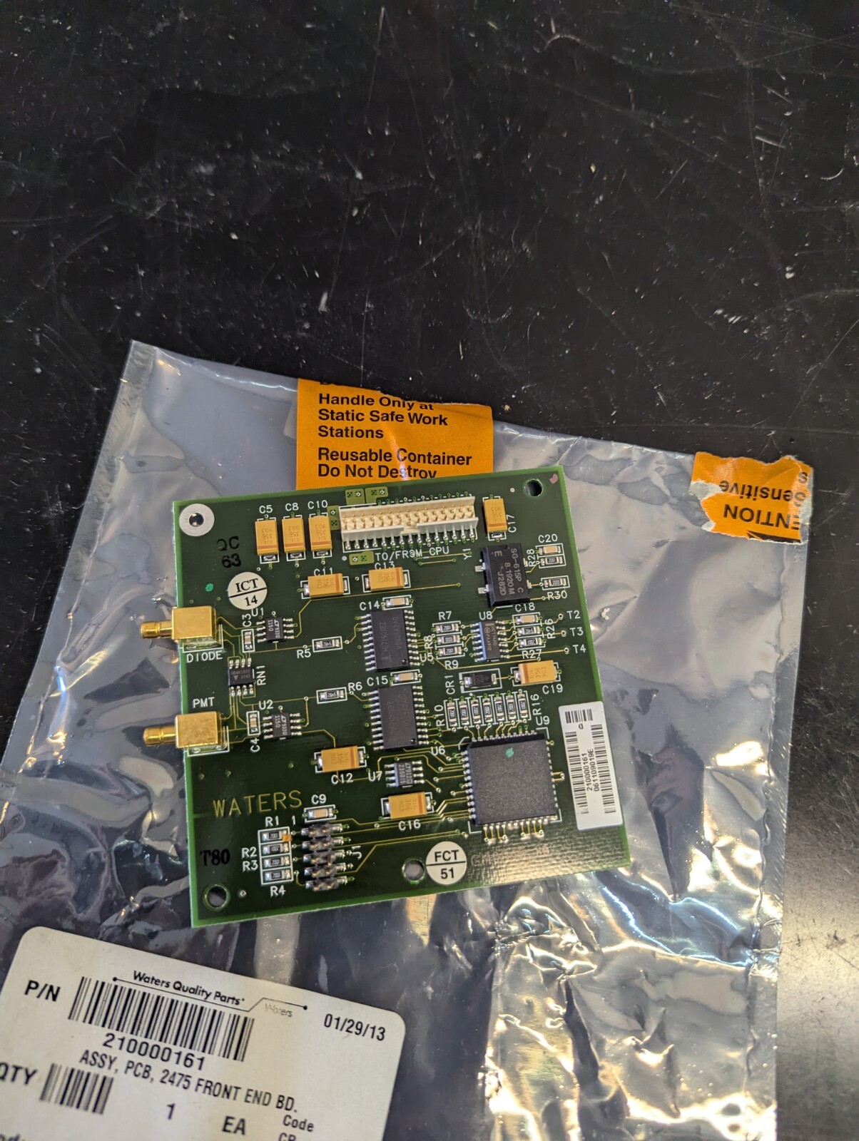 Waters 2475 Front End BD PCB Board 210000161 Wavelength Fluorescence Detector