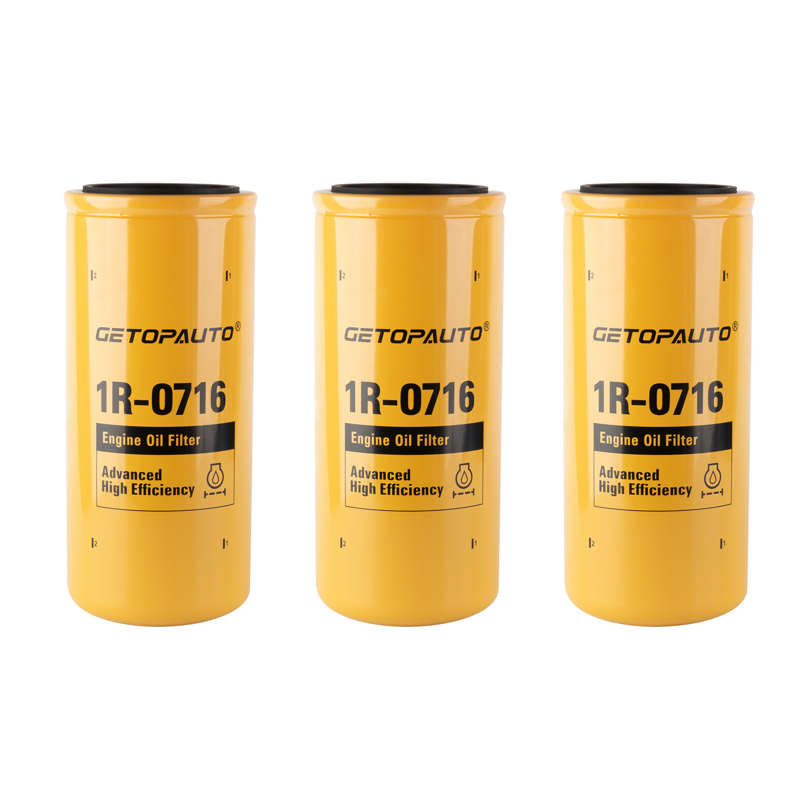 3 Pcs Brand New Engine Oil Filter Fits For Caterpillar 1R-0716