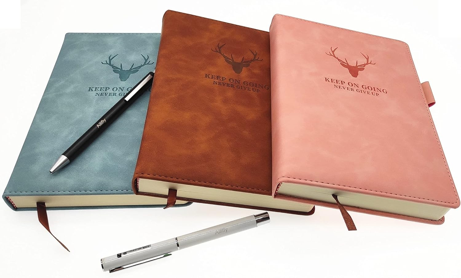 Deer Head Faux Leather Journal – Premium Hardcover Notebook, 100 Ruled Pages
