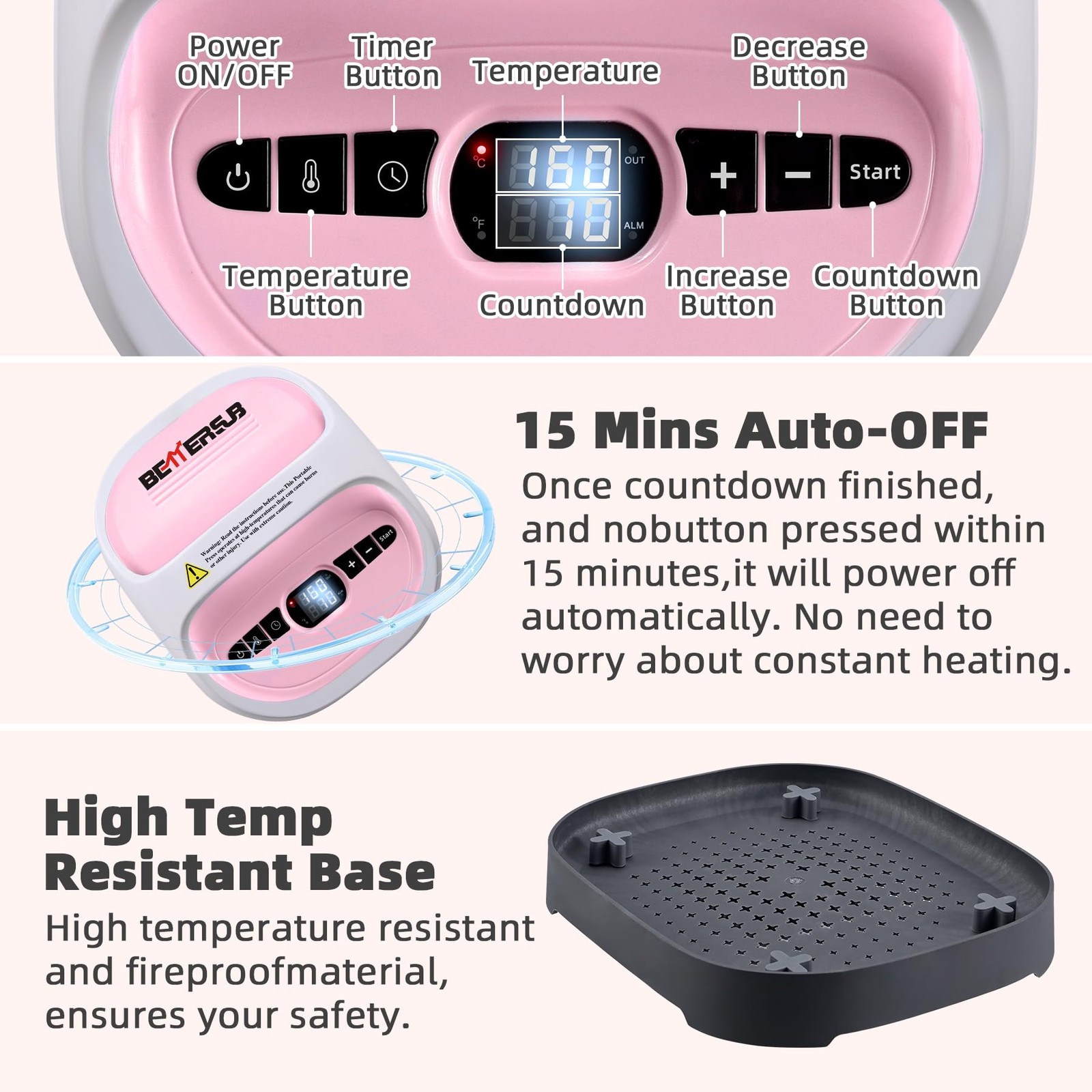 BetterSub 8.3″x9.7″ Pink Heat Press