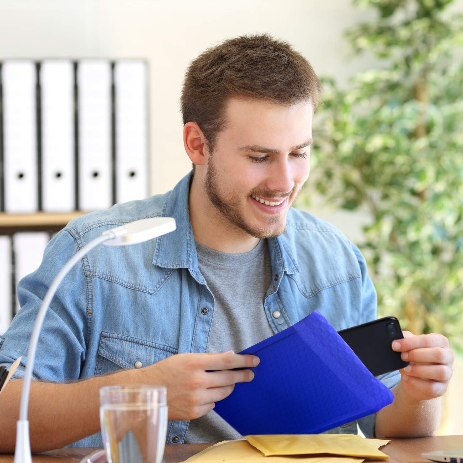 100x Poly Bubble Mailers Padded Envelopes Mailing Bags Self-Seal 6×10 Royal Blue