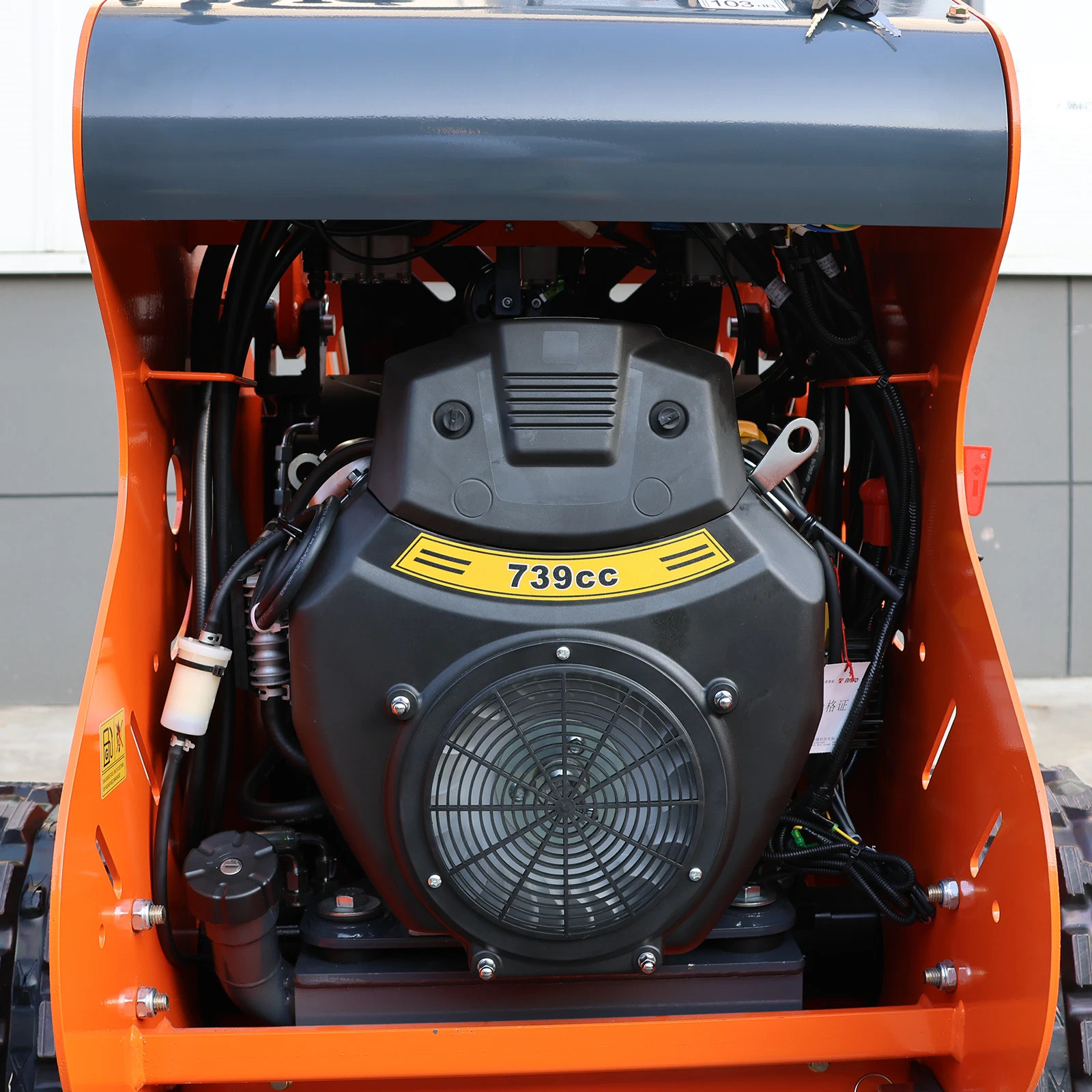 Upgraded Mini Skid Steer 24HP Twin cylinder Tracked Loader Three-stage Pump