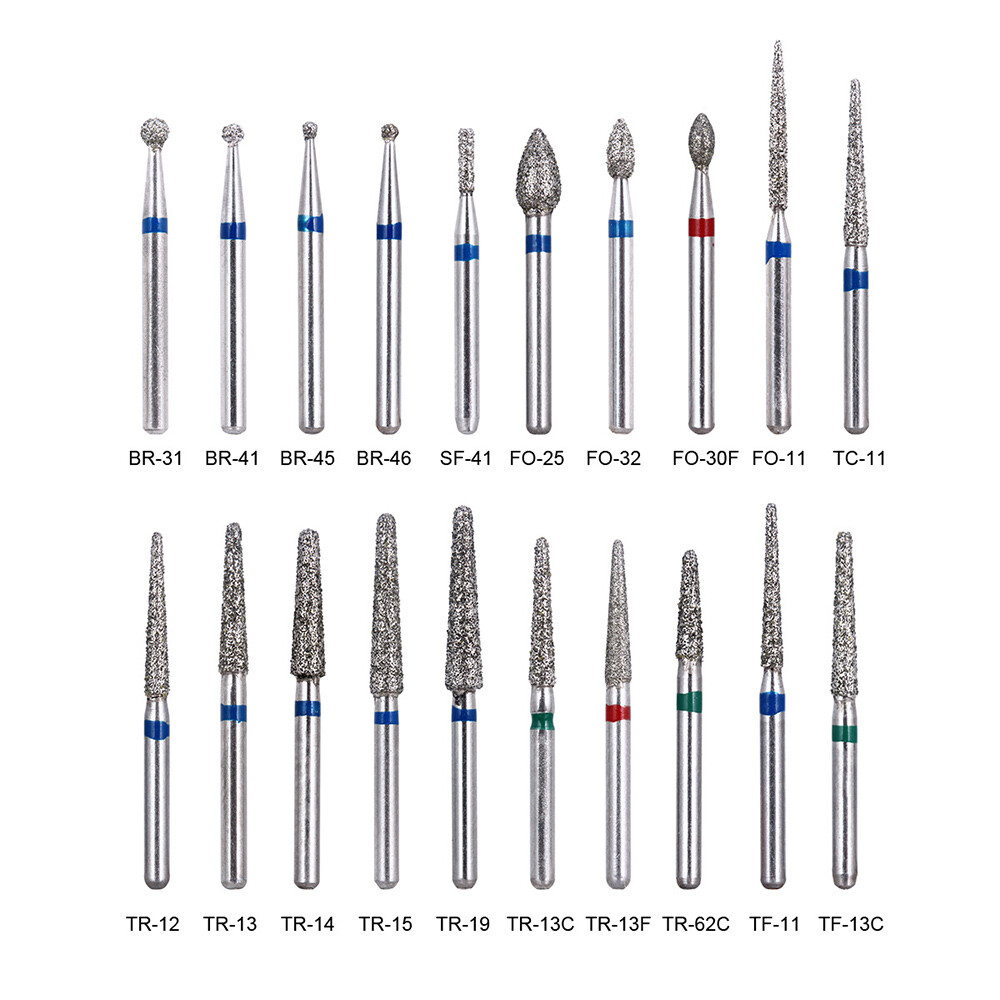 Joydental Dental E-generator LED High Speed Handpiece/ 20Types FG Diamond Burs