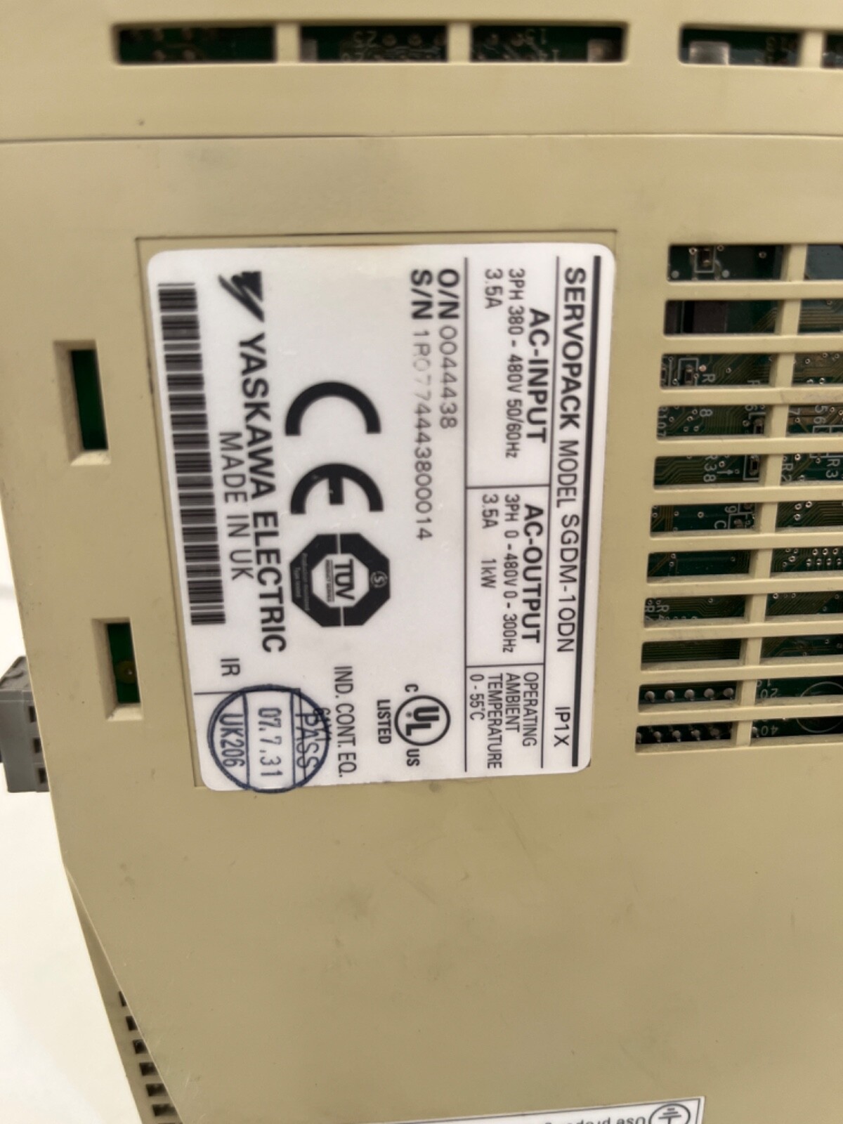 YASKAWA SERVOPACK SGDM-10DN