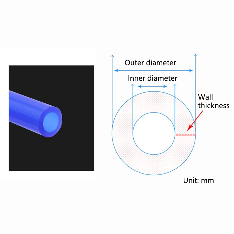 3mm – 10mm ID x 5mm – 12mm OD Food Grade Flexible Silicone Tubing High Temp Hose
