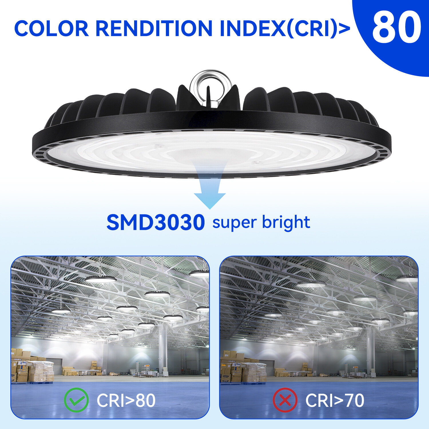 10Pack 200W UFO Led High Bay Light Warehouse Factory Commercial Industrial Light