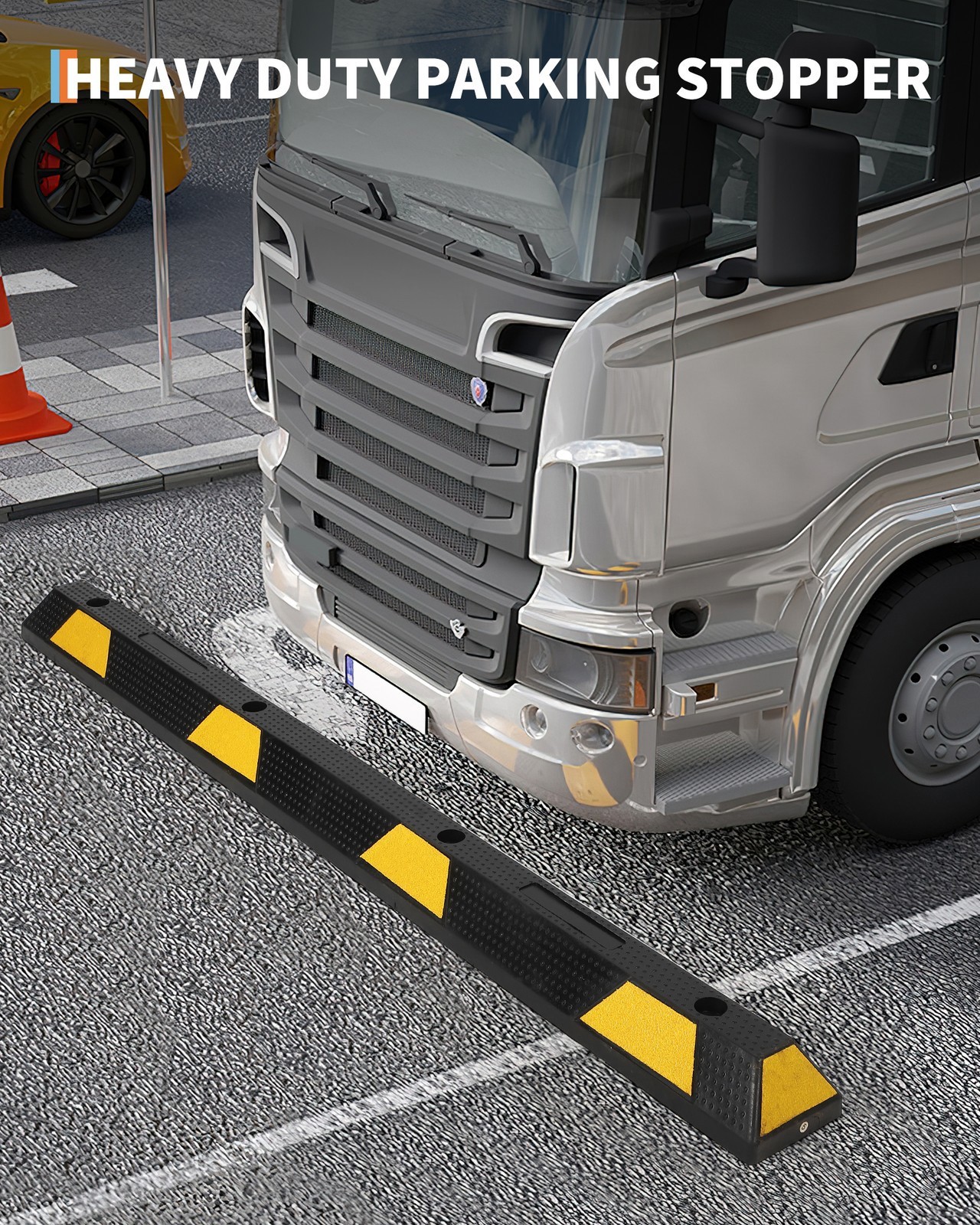 1 Pack 72” Speed Bump 4” High Heavy Duty Speed Humps Portable Speed Bump