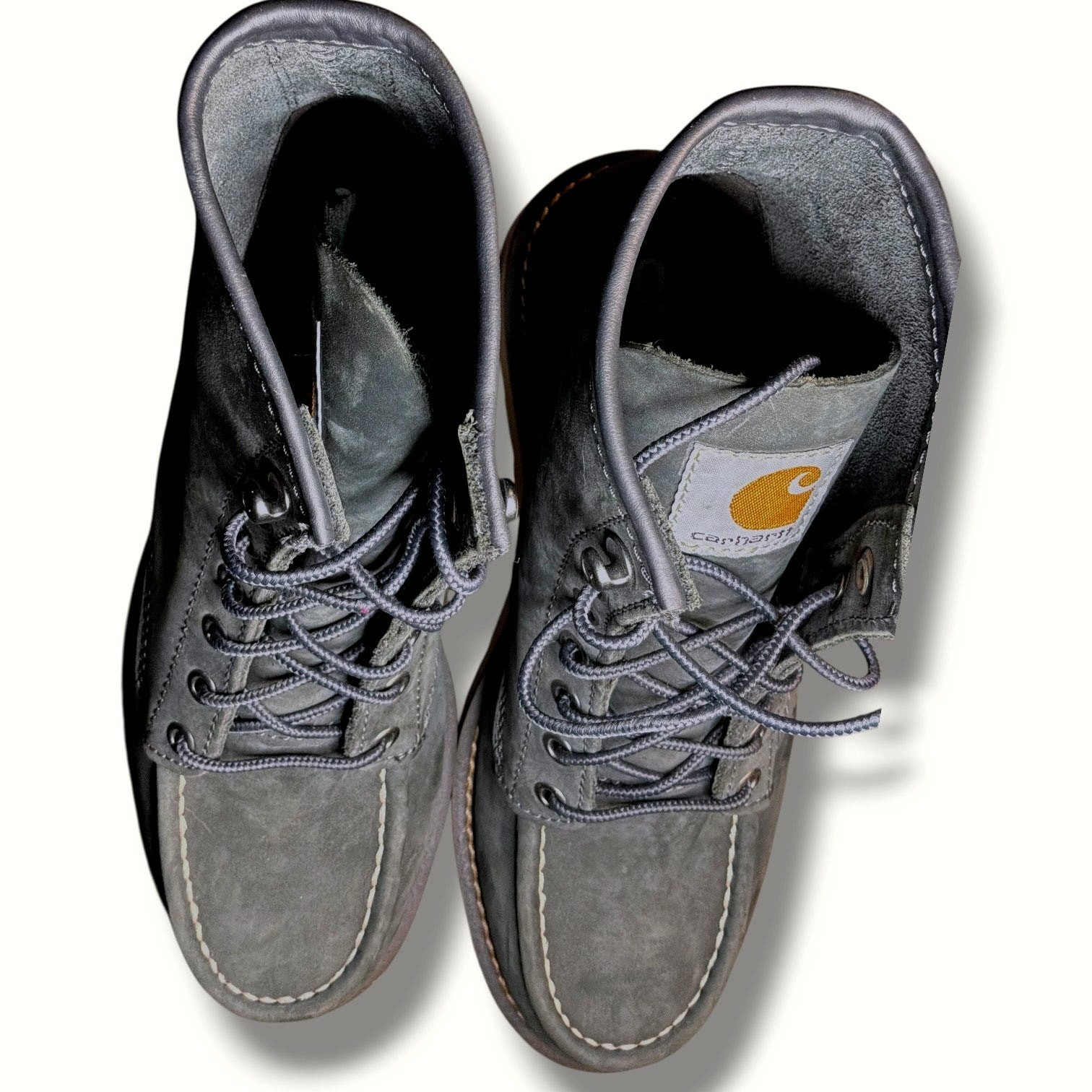 Women’s 8M Carhartt 6″ Soft Moc Toe Wedge Boot, Dark Grey Leather Safety Boots