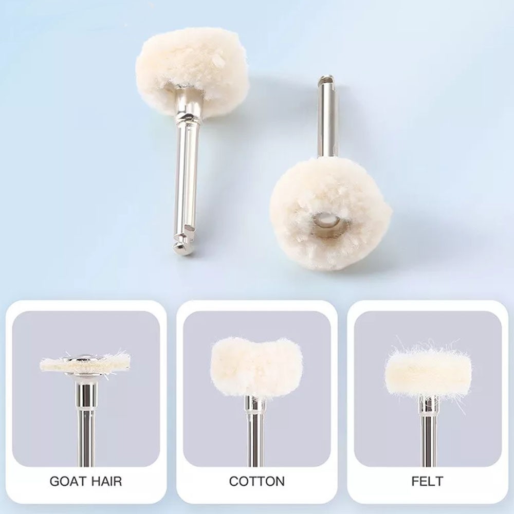 Dental Polishing Brush Wheels Goat Hair/Felt/Cotton Contra Angle RA Latch Type