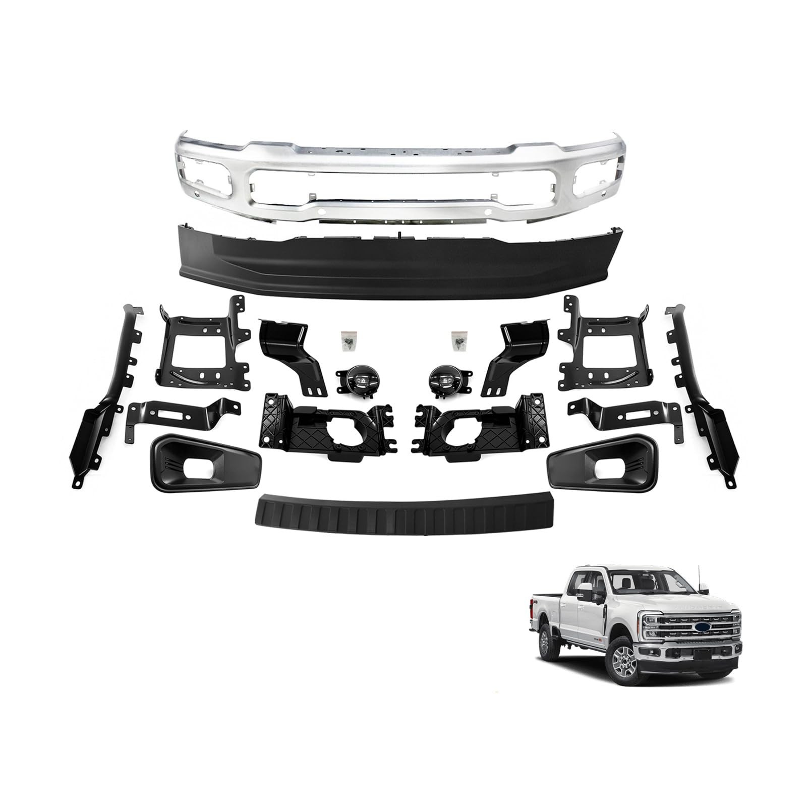 Front Bumper Face Bar Kit Fits 2023-2026 Ford F250 F350 Super Duty