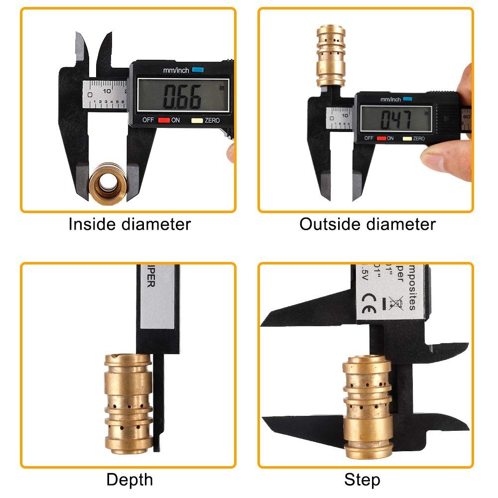 Digital Caliper 6 Inch with Large LCD, Auto-Off, and Unit Conversion