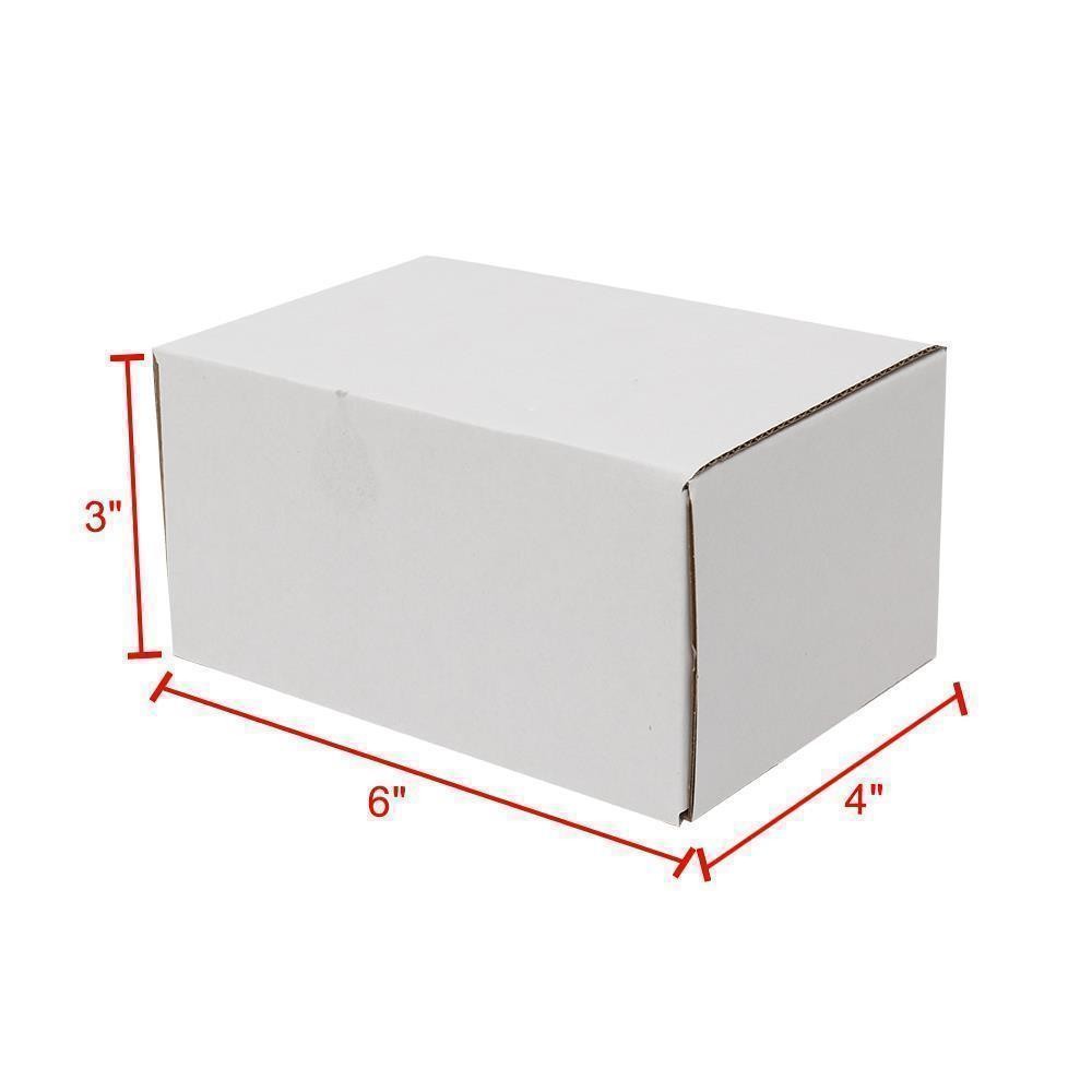 WHITE CORRUGATED MAILERS 6x4x3 50 100 200 Shipping Packing Boxes Mailers