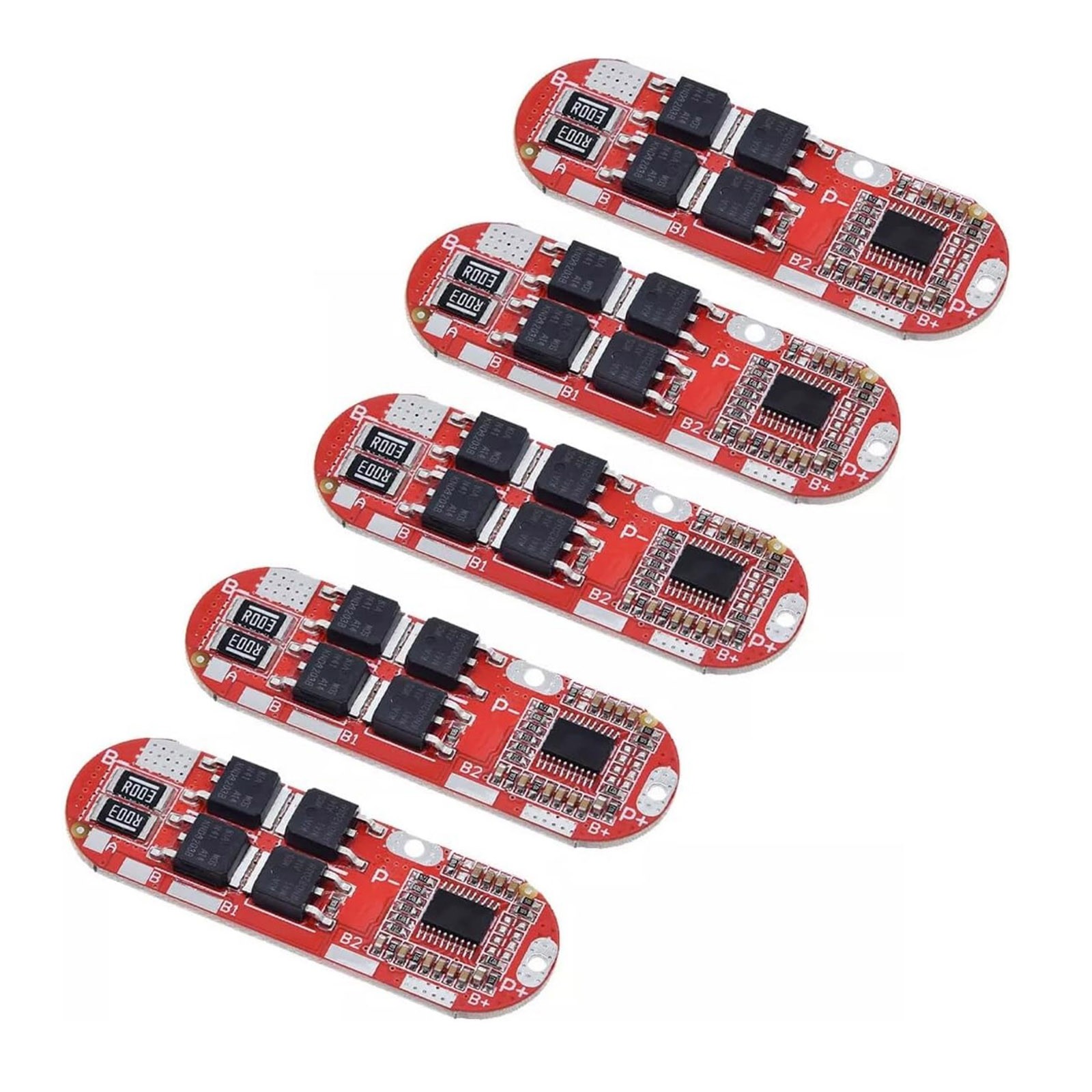 4pcs 5S 25A BMS Protection Circuit Board for DIY Power Bank and Battery Packs