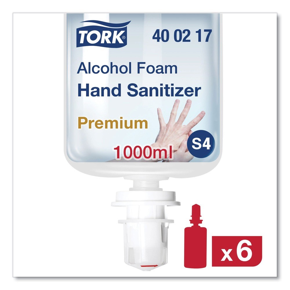 Tork 400217 1L Bottle Unscented Prem Alcohol Foam Hand Sanitizer (6/carton) New
