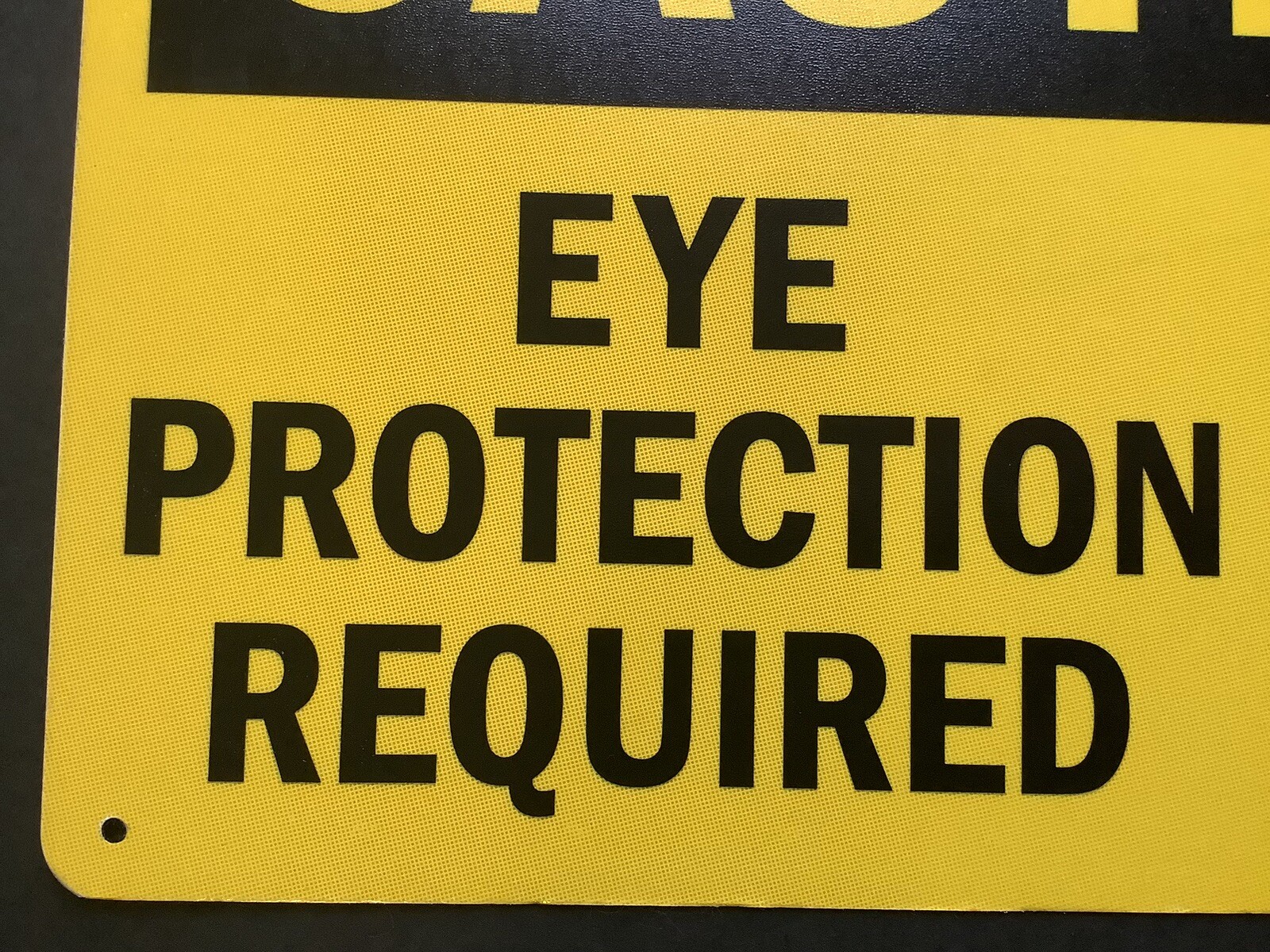 SmartSign Caution Eye Protection Required Sign Aluminum 10″ x 14″ Yellow Black