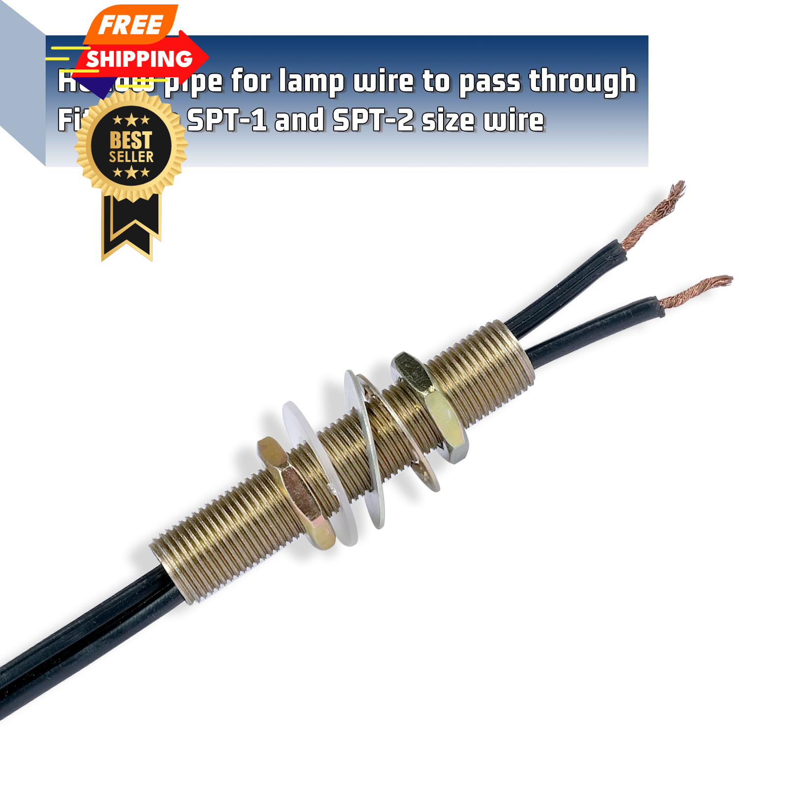 Antique Brass Lamp Repair Hardware Kit – 5 Sizes, 60 One Size,