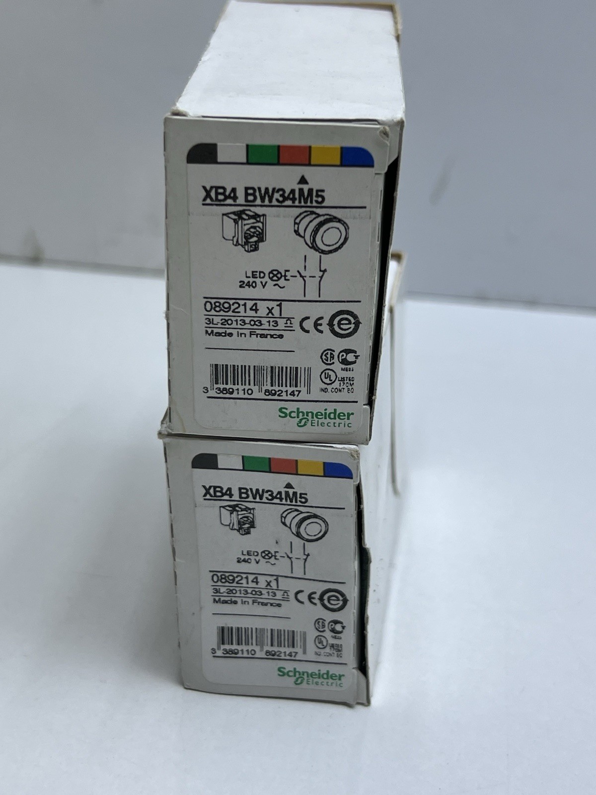 (Lot 2 Pcs) Schneider Electric XB4 BW34M5
