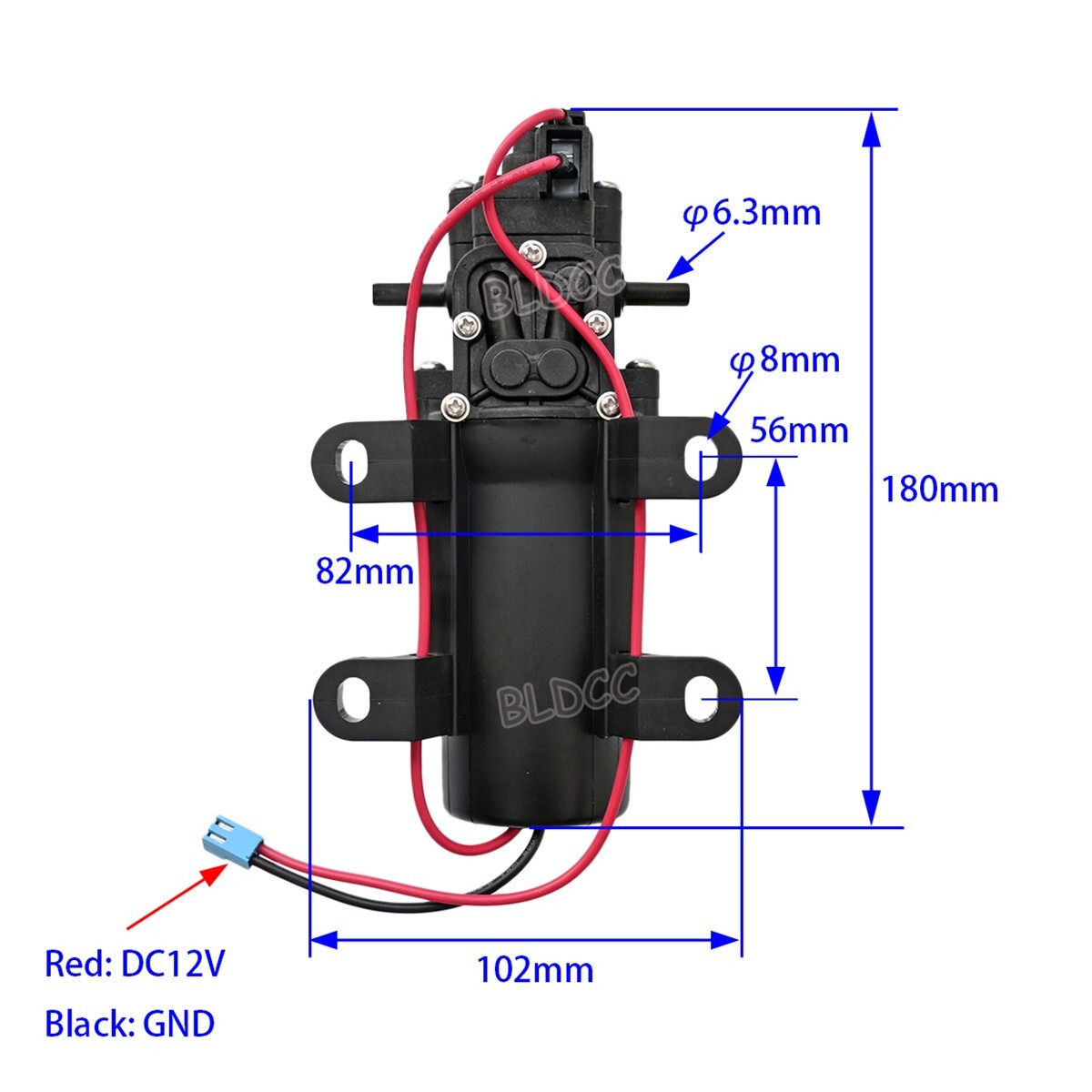 2PCS DC12V Water Pump 60PSI Self Priming Sprayer Diaphragm Pump Automatic Switch