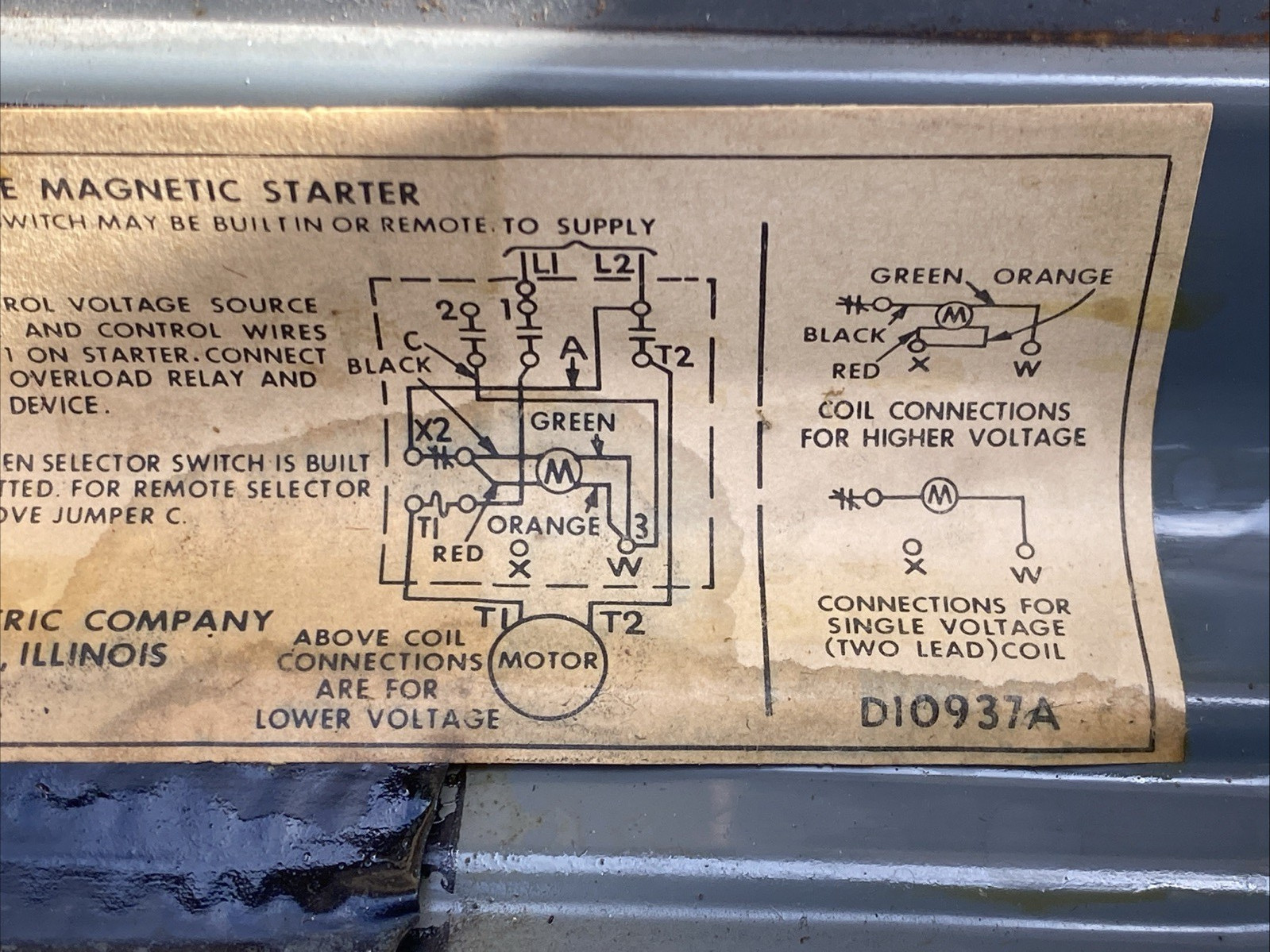 Vintage Motor Furnas Control Electrical Box Furnas YC132