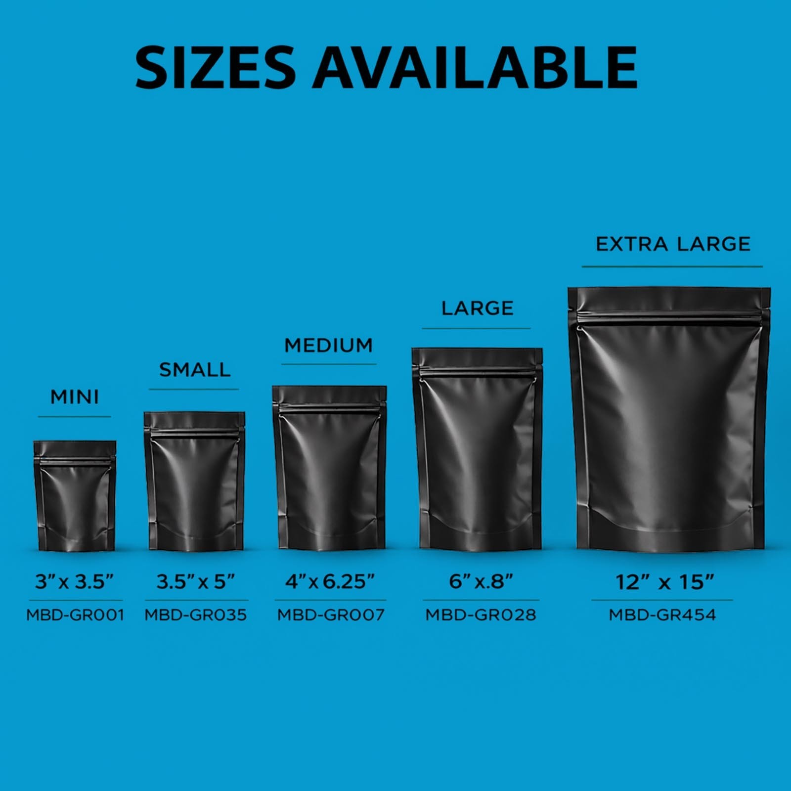 12 Pack 1lb Mylar Bags 12” x 15” Assorted Random Designs Pound Packaging Pouches