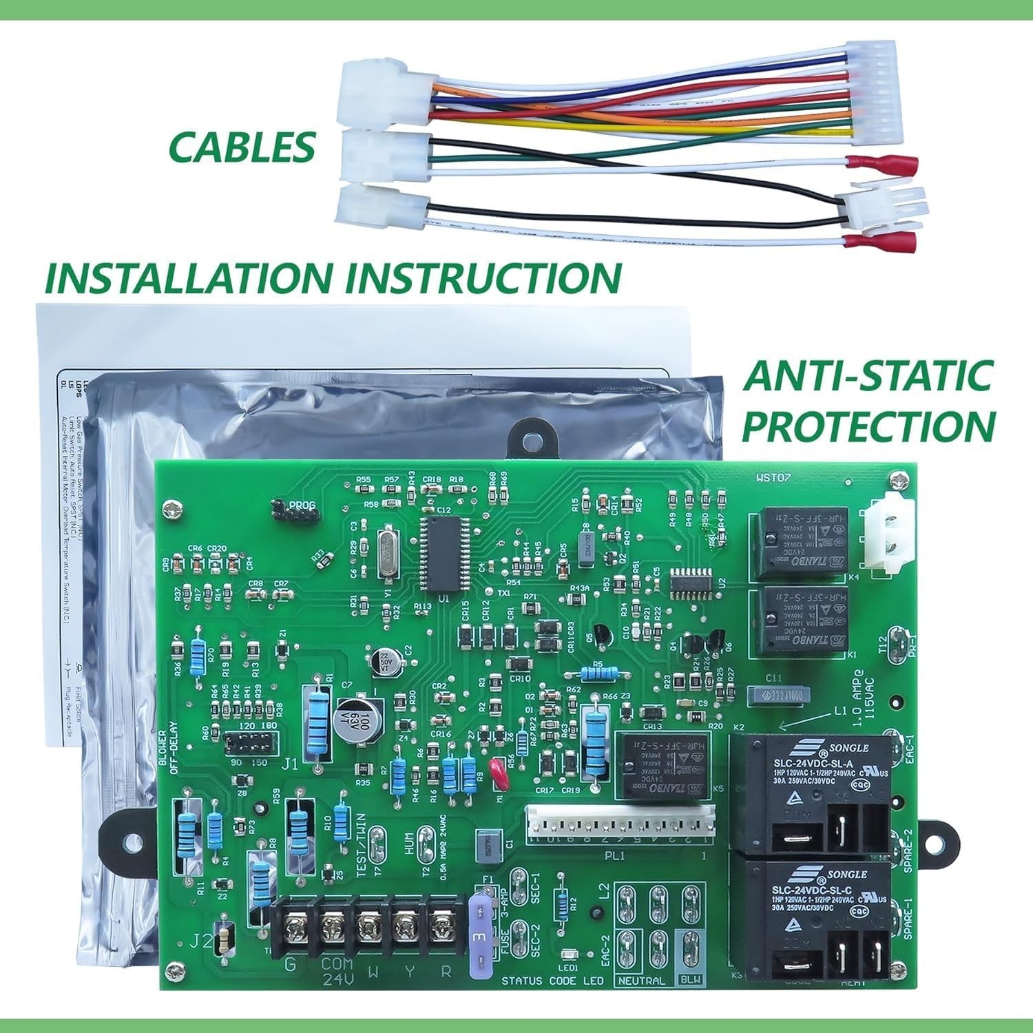 ICM282A Furnace Control Board Module Compatible with Carrier HK42FZ013 HK42FZ004