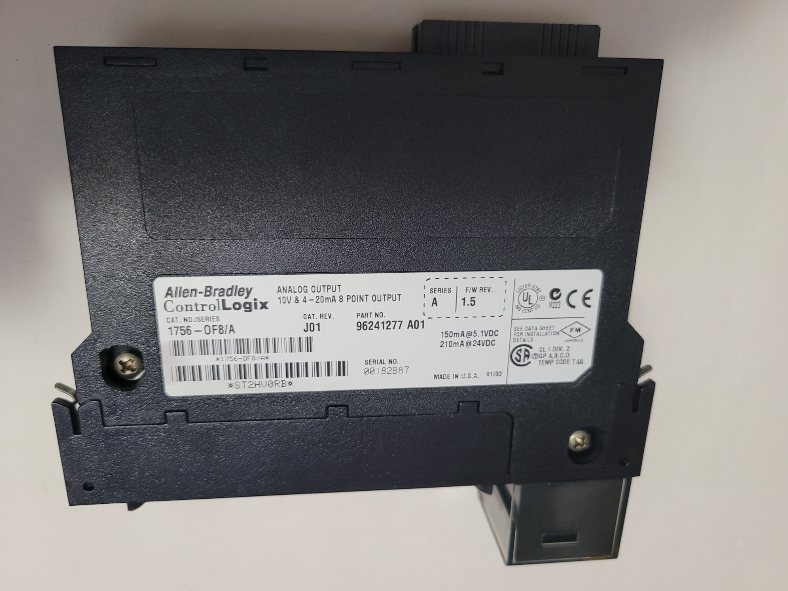 Allen-Bradley ControlLogix 1756-OF8/A 8 Analog Output Module 4-20ma Tested 100%
