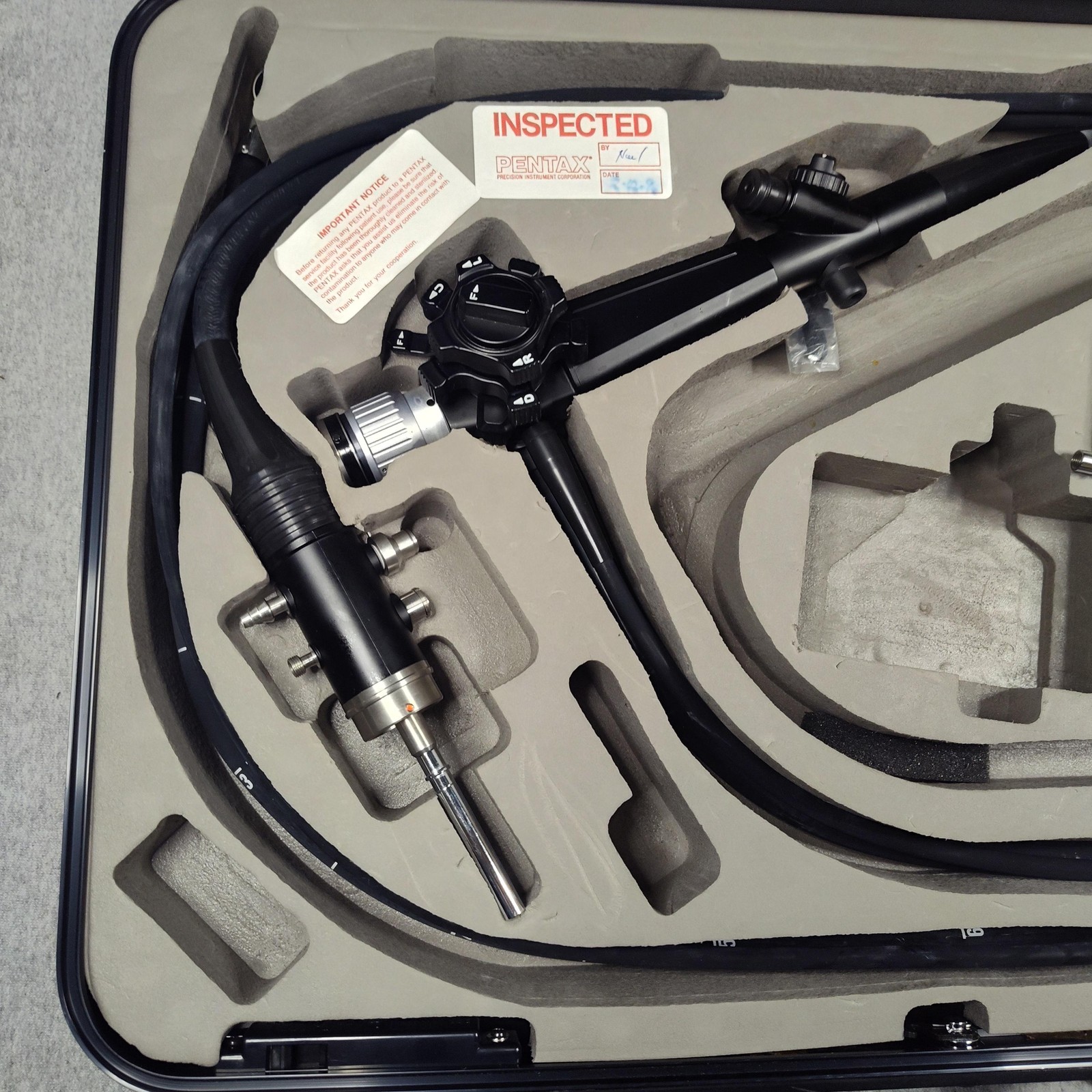 Vintage Pentax Fiber Ultrasoundscope Flexible Endoscope W/ Hard Case Black Unit