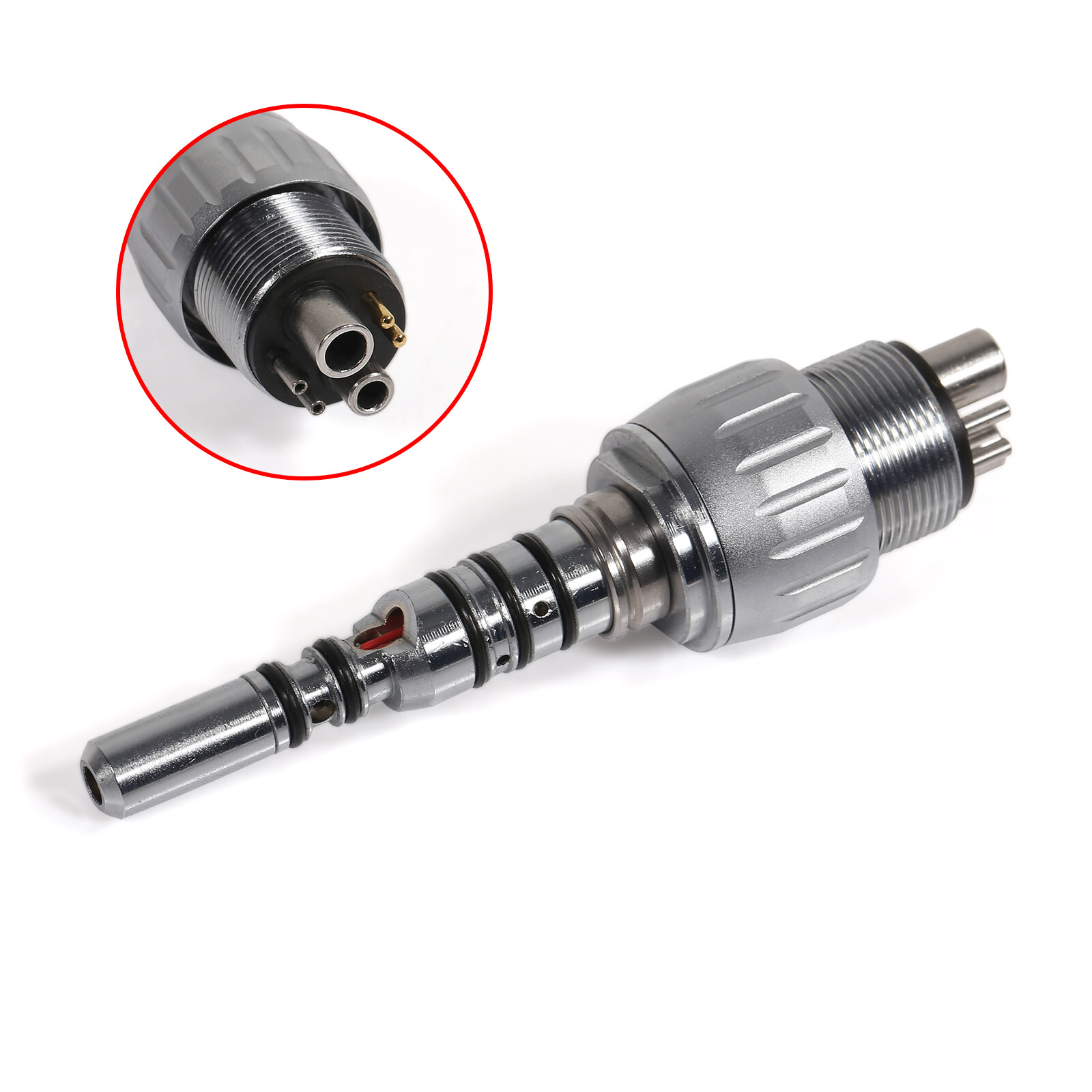 Dental LED Quick Coupler 4/6 Hole fit Kavo Multiflex LUX Fiber Optic Handpiece