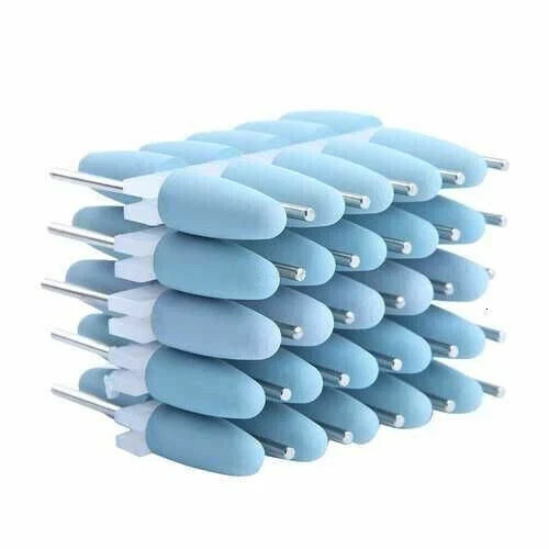 50 Pcs Dental Lab Silicone Rubber Polishers Diamond Polishing Burs Shank 2.35mm