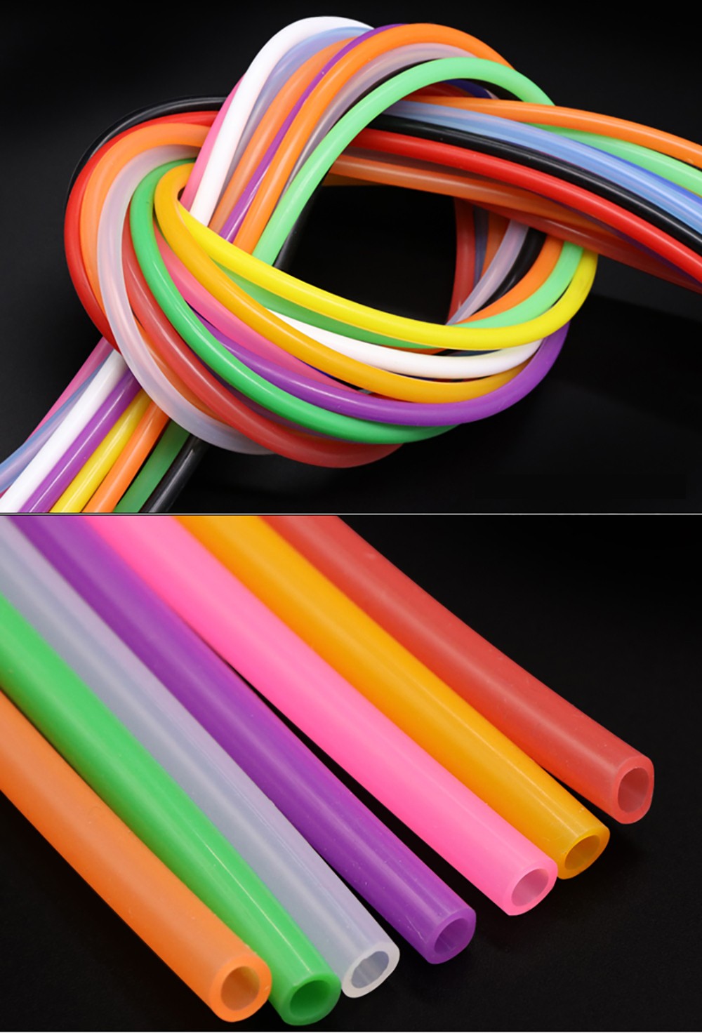 3mm – 10mm ID x 5mm – 12mm OD Food Grade Flexible Silicone Tubing High Temp Hose