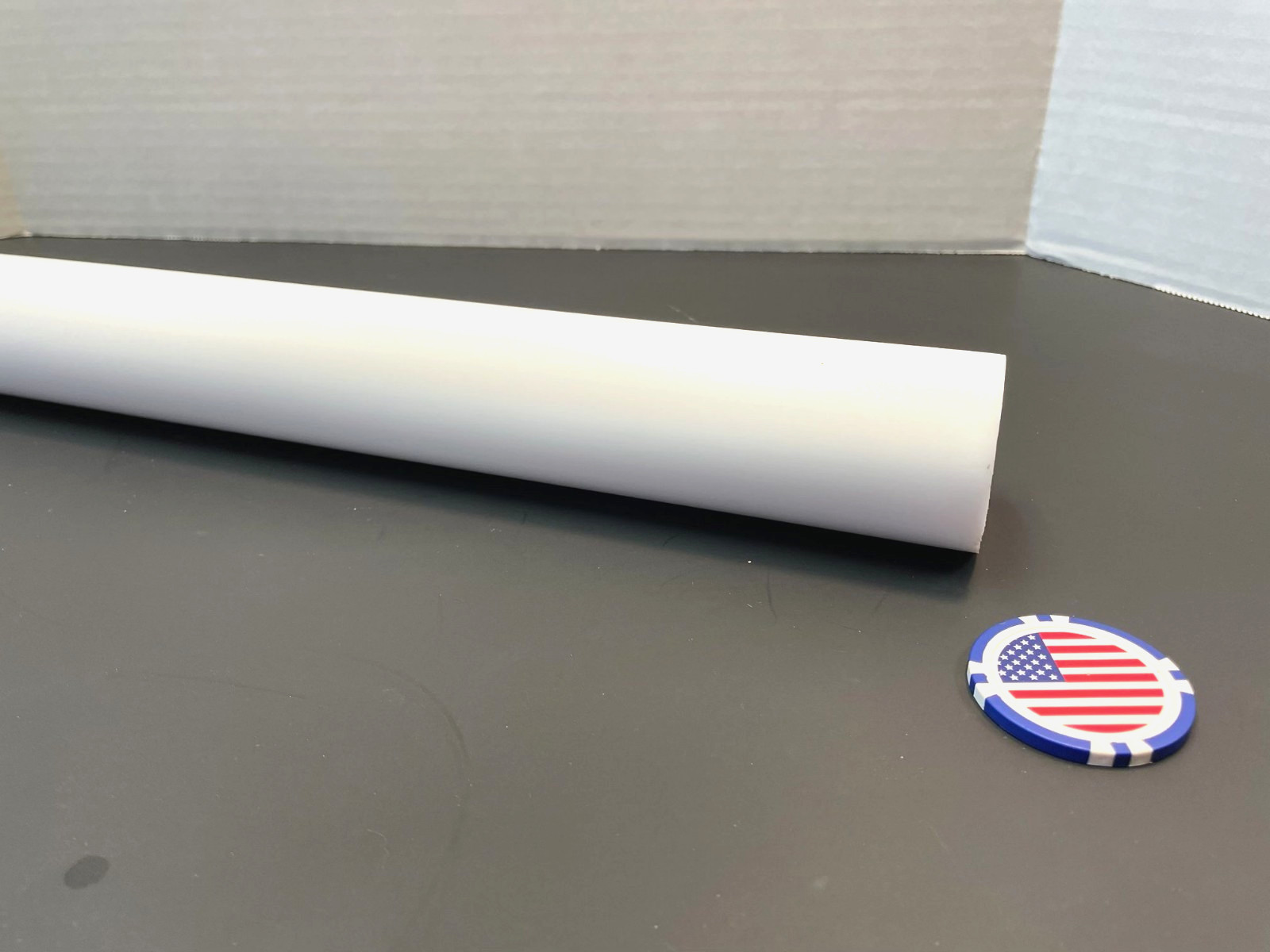 Teflon PTFE Virgin White Rods 1.75″ Diameter x 12″ Long, Extruded