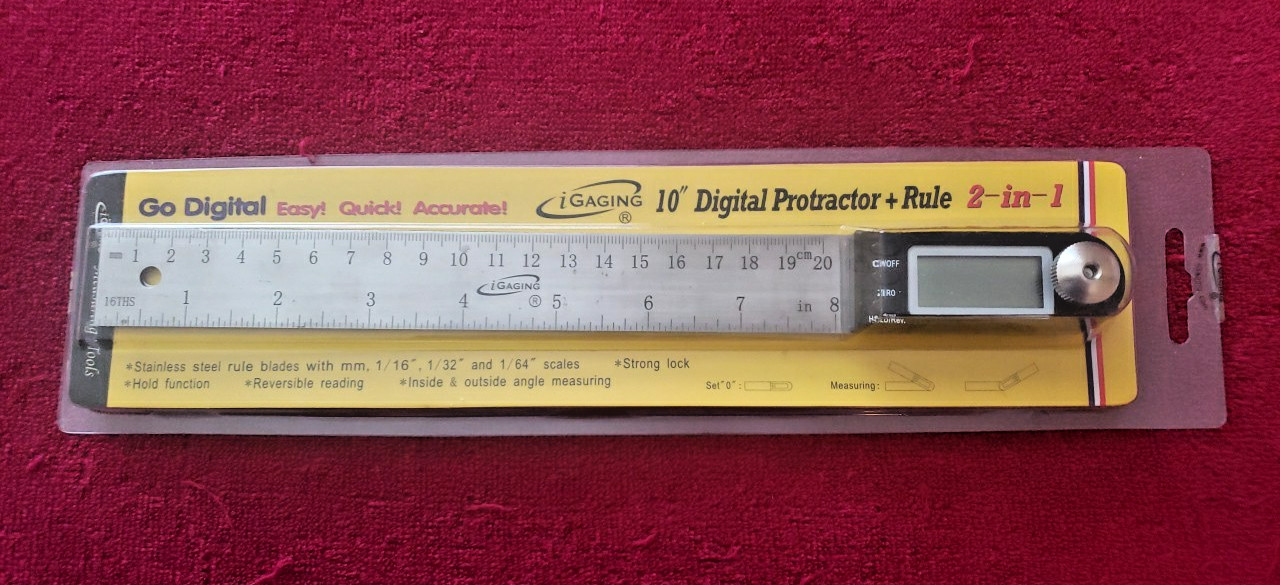 iGaging Digital Protractor_8″ & 10″ Blade_360 Range_0.05 Resolution_.3 Accuracy