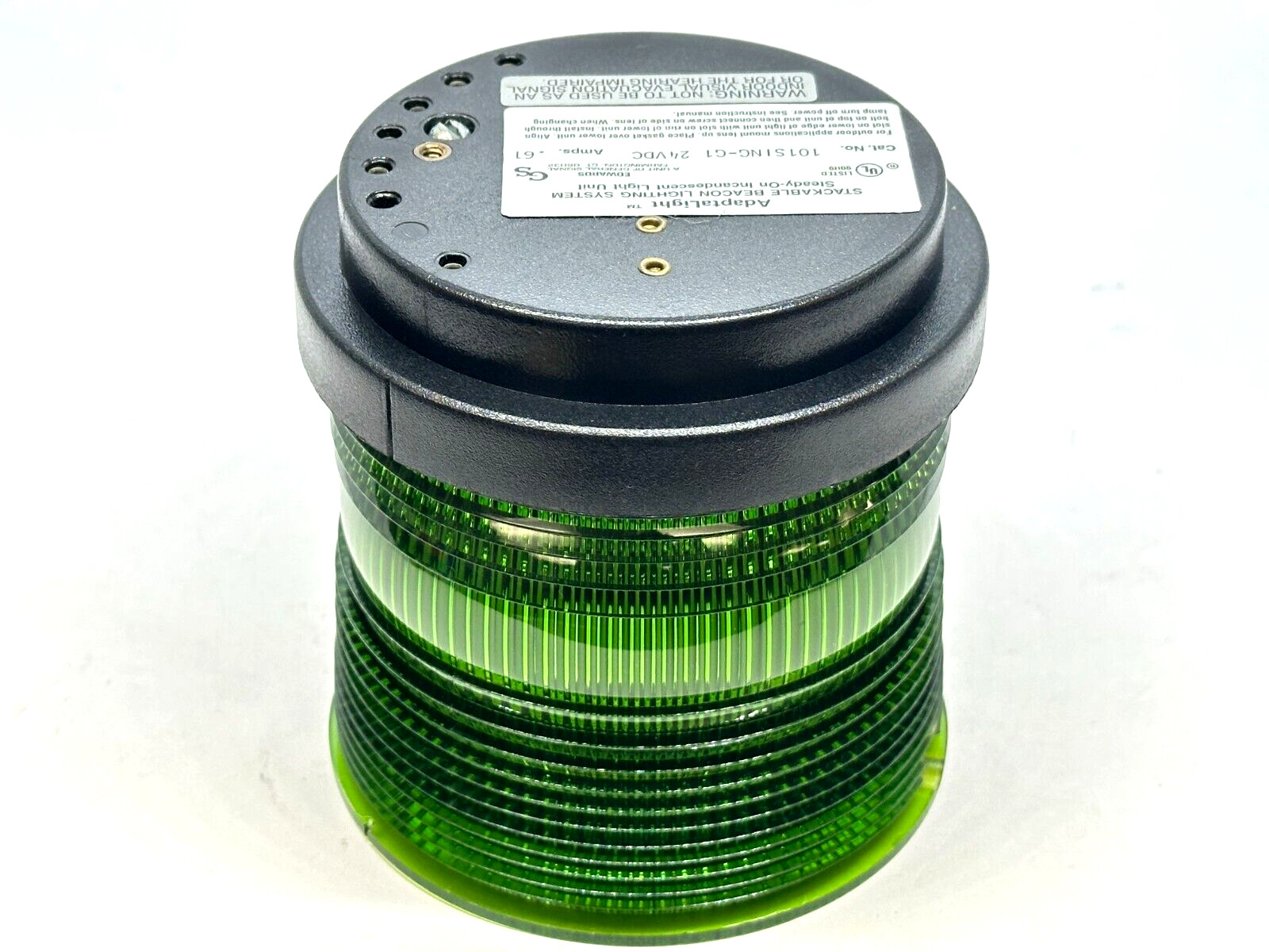 Edwards 101SING-G1 AdaptaLight 101 Series Stackable Beacon Light Green .61A 24V