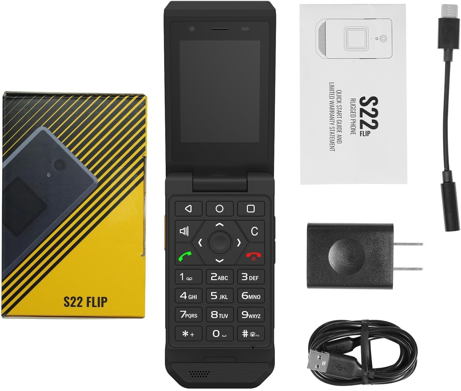 Unifone CAT S22 Rugged Android 11 IP68 GSM 4G LTE Smart Flip Phone Unlocked