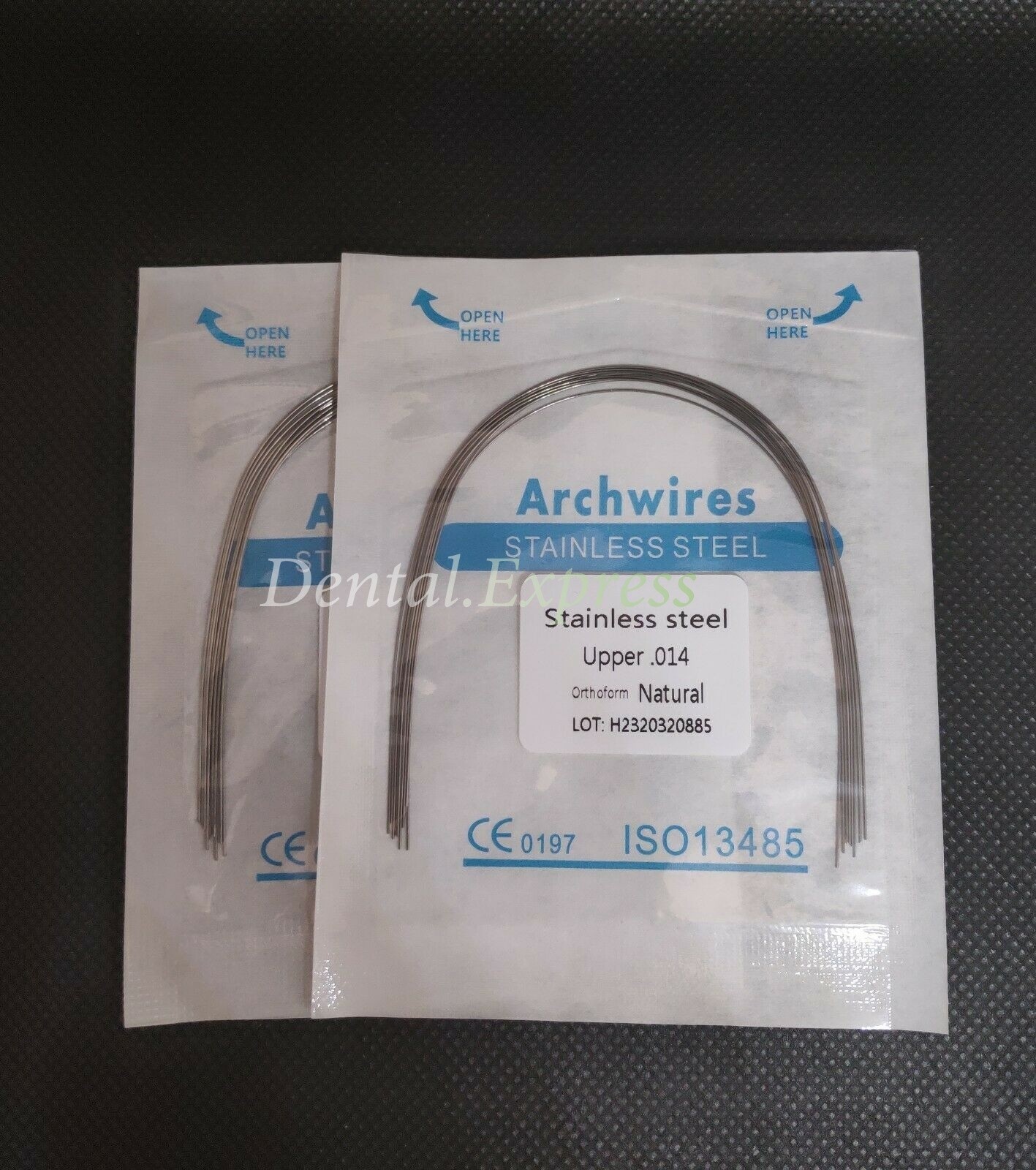 100Pc Ortho Dental Arch Wire S.S Natural Stainless Steel Wires Round Rectangular