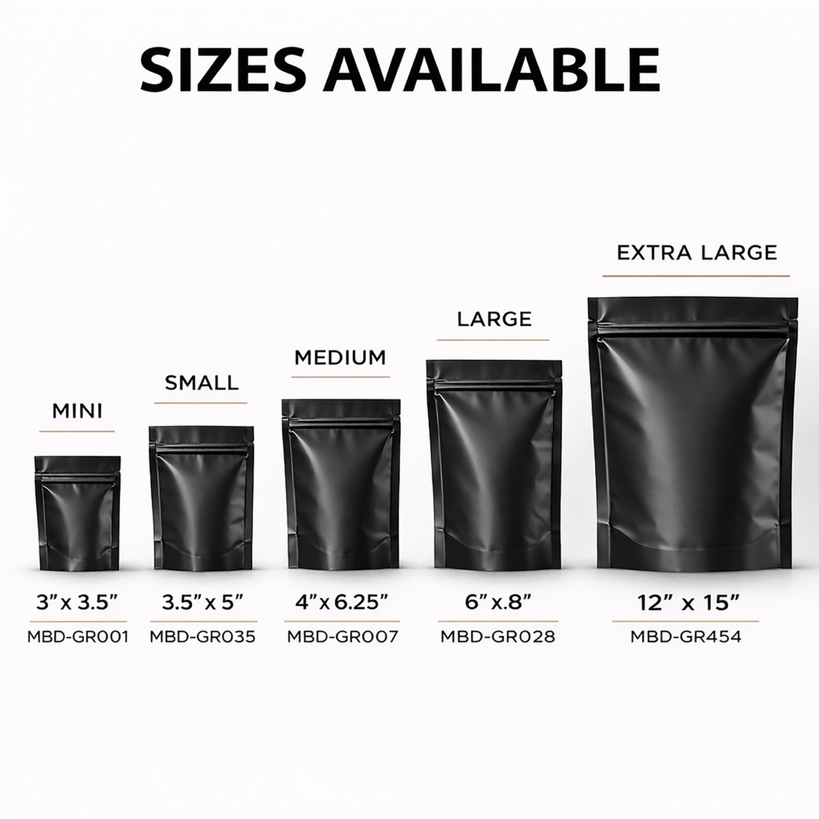 100 Pack 1g Smell Proof Foil Mylar Bags 3” x 3.5” Mix Designs Zip Bags
