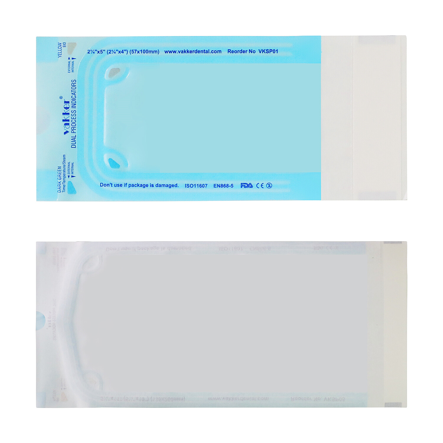 200pcs 2.25″ x 5″ Self Sealing Sterilization Pouches Disposable Autoclave Bags