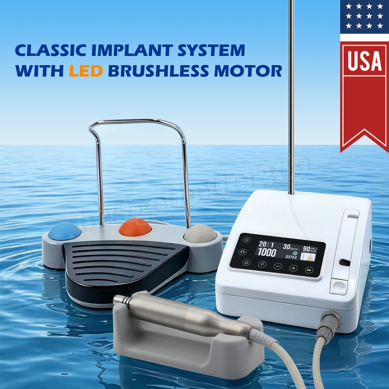 Dental Brushless Implant Motor Surgical Implant System 20:1 1:5 1:3 10:1 1:1 CE