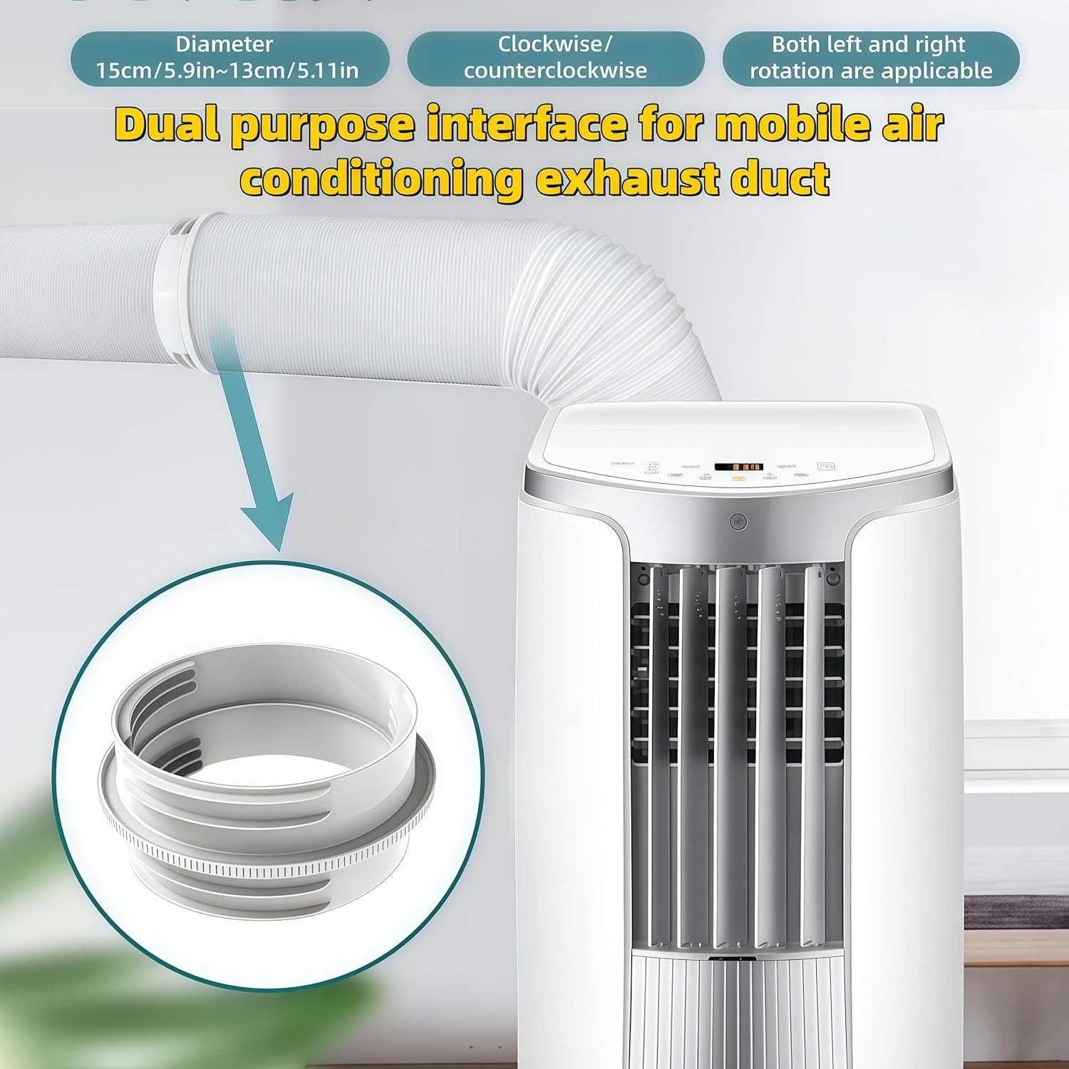 Portable Air Conditioner Hose Connector, Universal Exhaust Hose Coupler for 5…