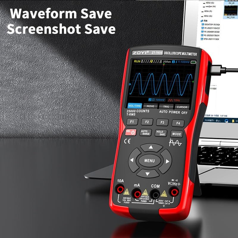 3 in 1 Handheld Oscilloscope Automotive Dual Channel 50MHz