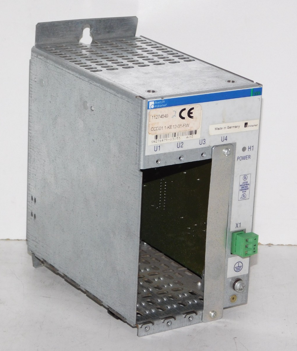 Rexroth Indramat CCD01.1-KE12-01-FW Motion Power Controller Chassis Bosch Unit